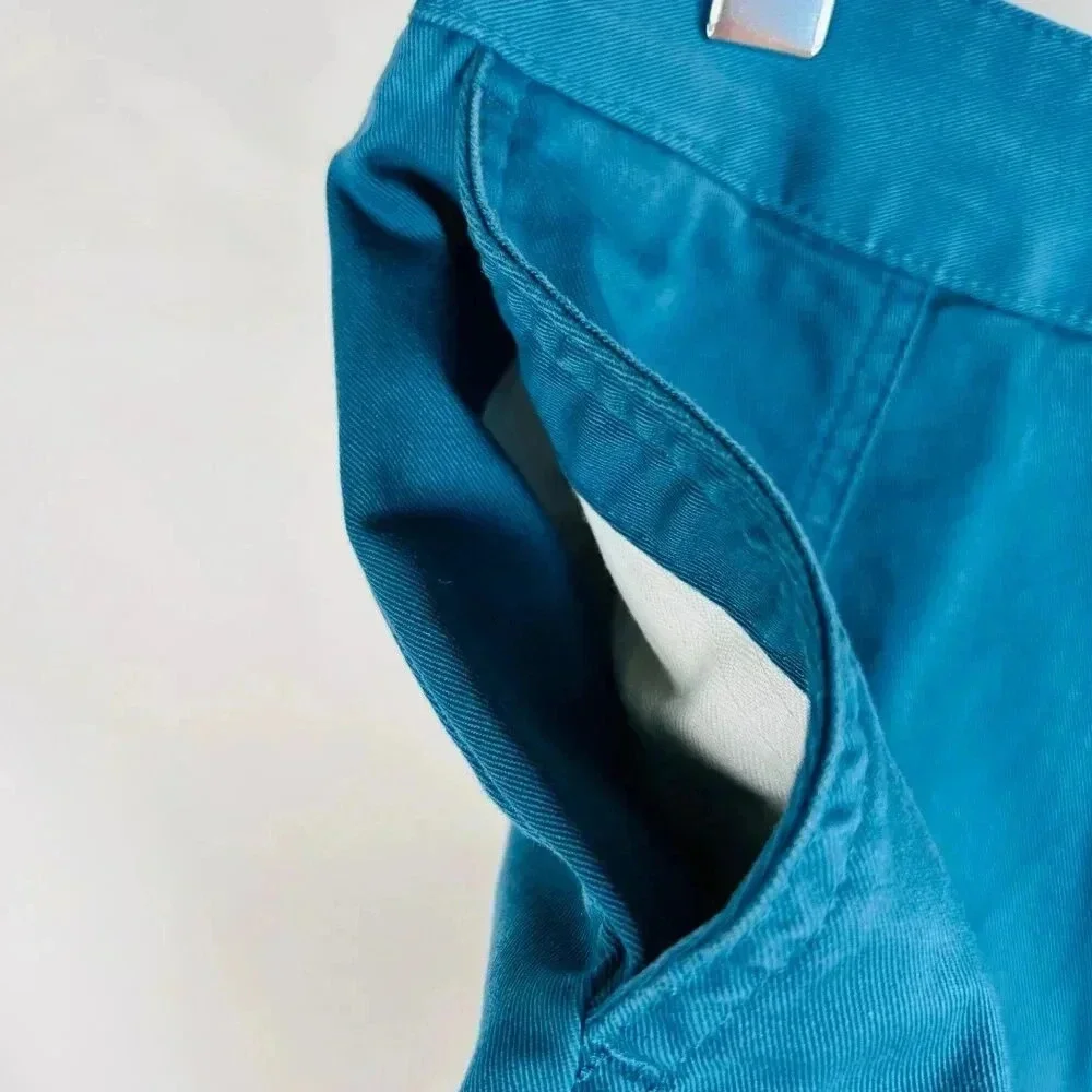L.L.Bean Twill Skirt A-Line Teal Size 10 Figure Flattering Midi
